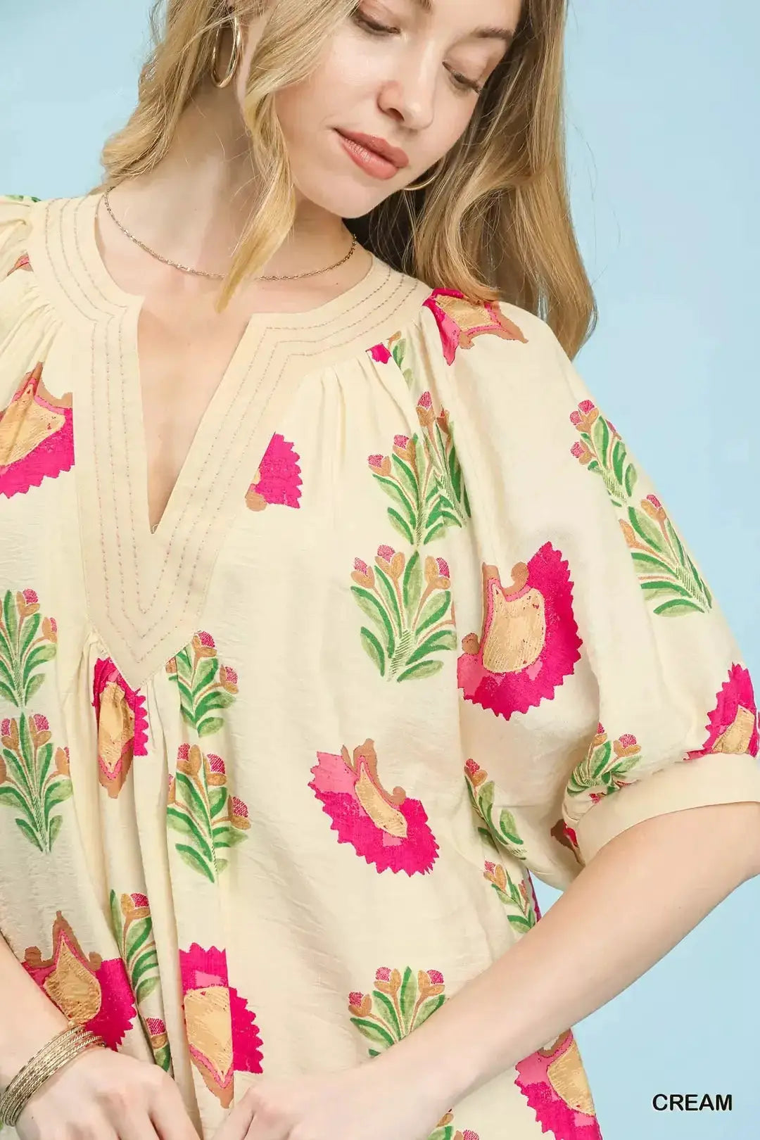 Umgee Abstract Print Mini Dress