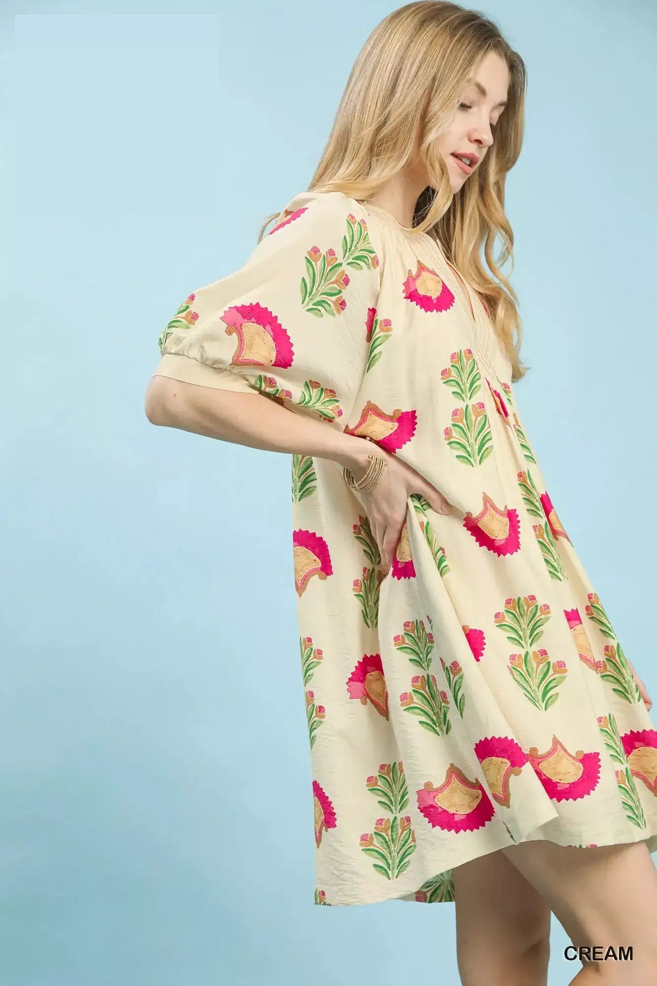 Umgee Abstract Print Mini Dress