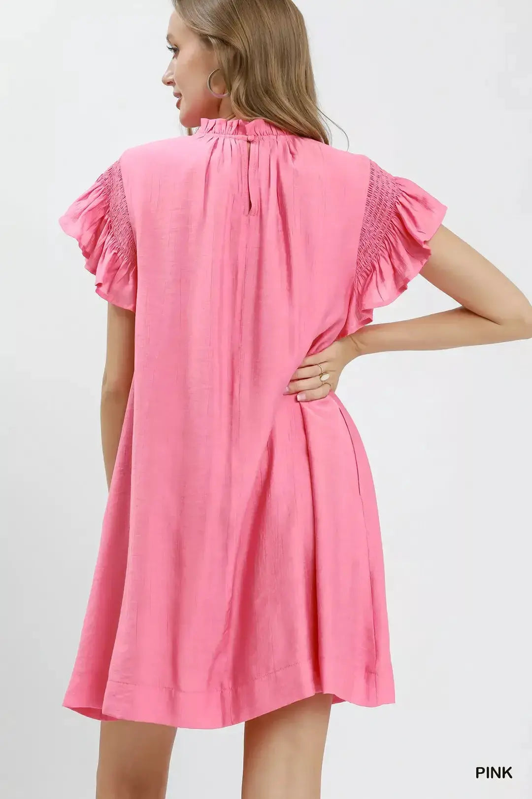 Umgee Ruffle Flutter Sleeve Dress