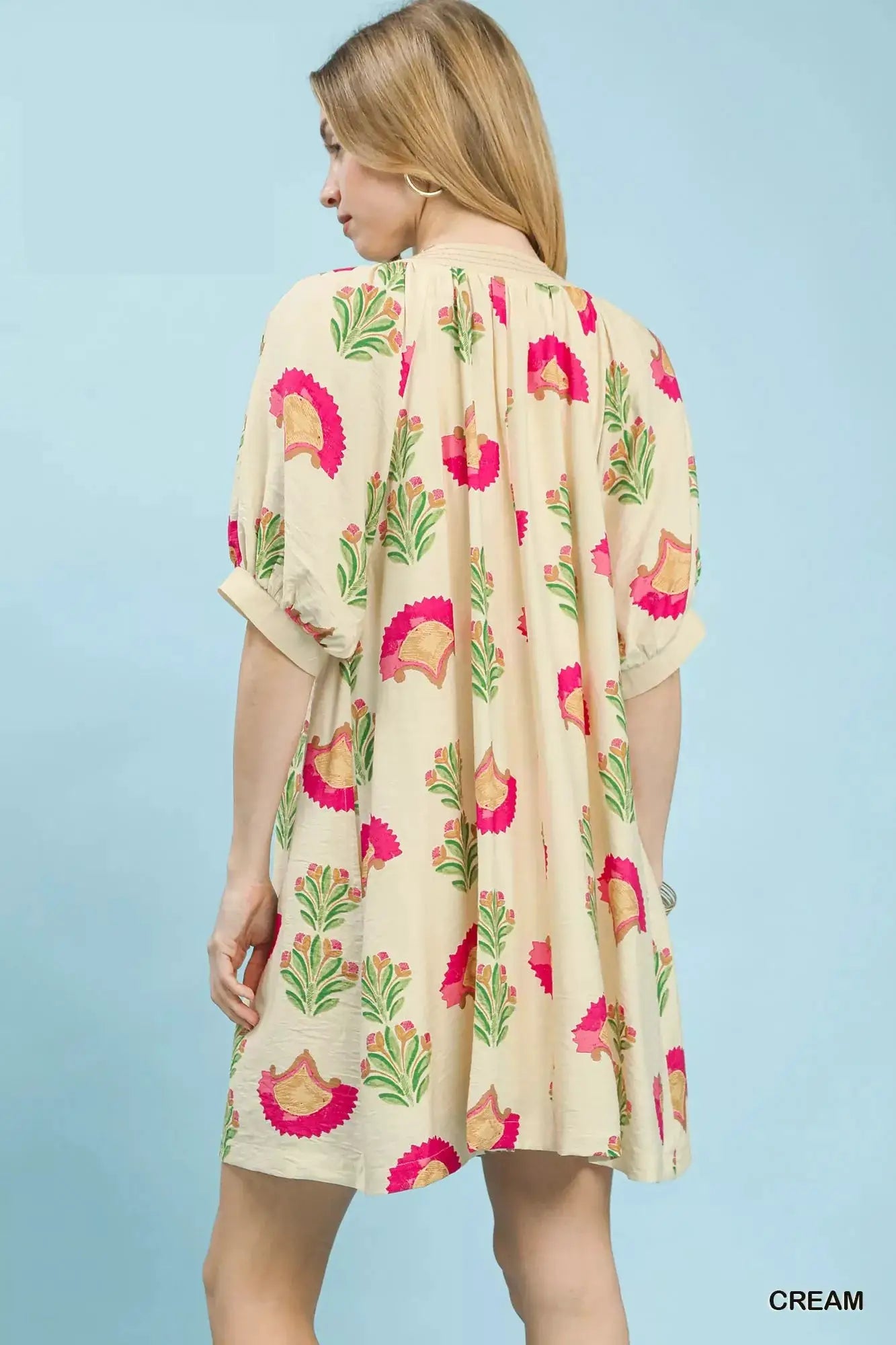 Umgee Abstract Print Mini Dress