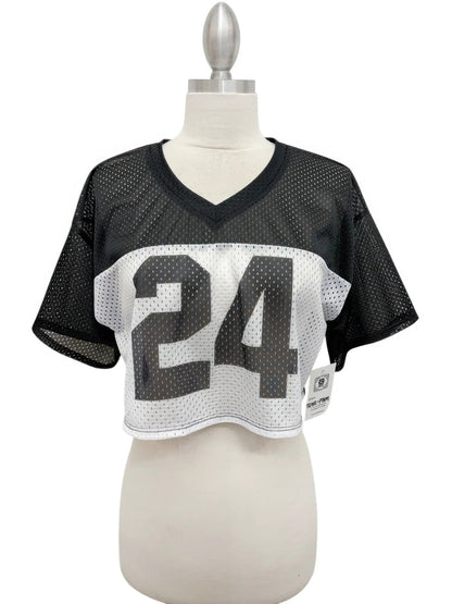 Varsity 24 Mesh Crop Jersey Top
