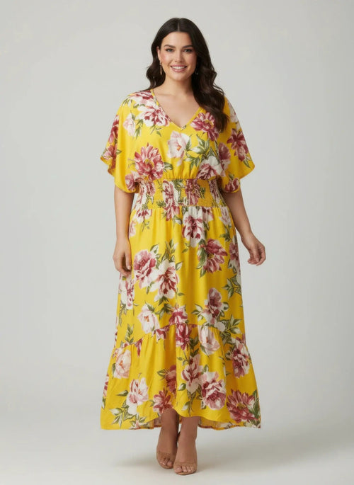 Mlle Gabrielle Floral Dress - Plus Size